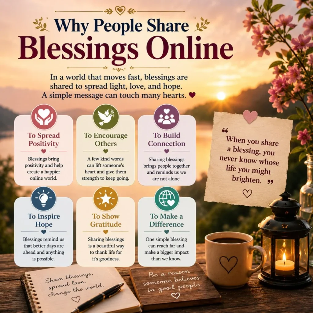 Why people share blessings online with positivity, hope, gratitude, and heartfelt connection