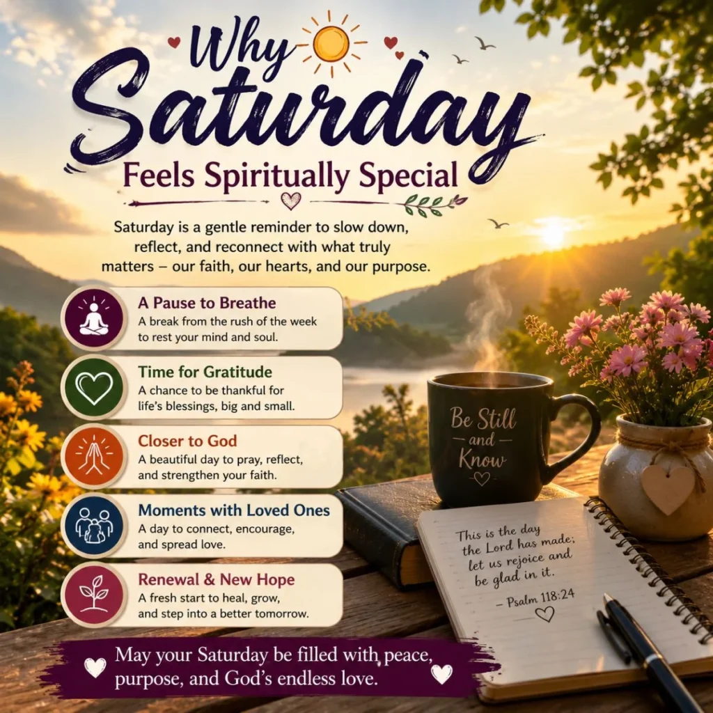 Why Saturday feels spiritually special with sunrise, prayer, gratitude, family love, and peaceful renewal