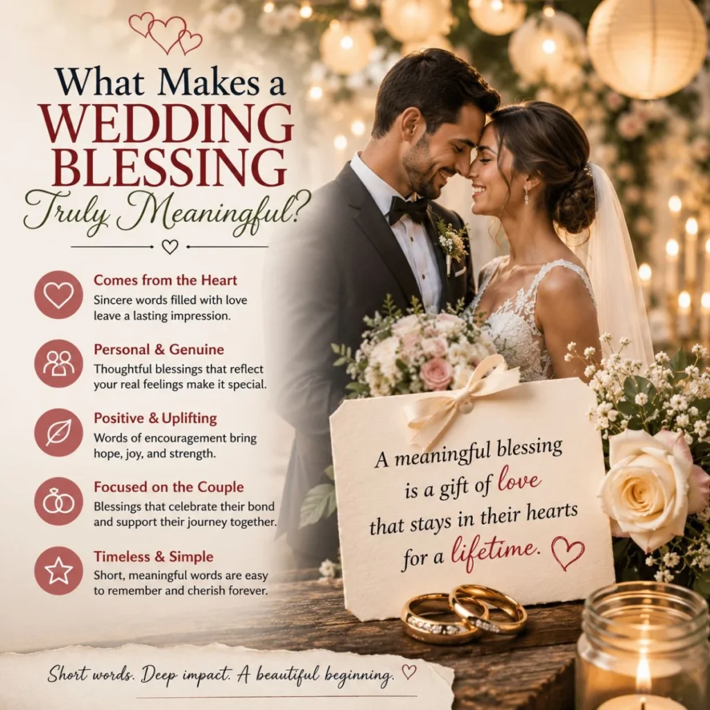 Meaningful wedding blessing image with a loving bride and groom sharing a romantic moment at sunset