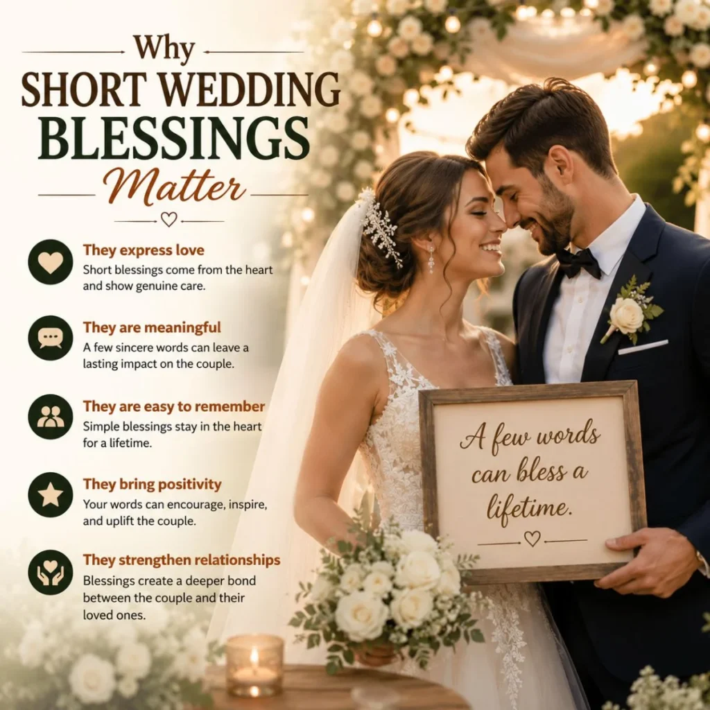 Why short wedding blessings matter image with a happy bride and groom sharing a heartfelt wedding moment